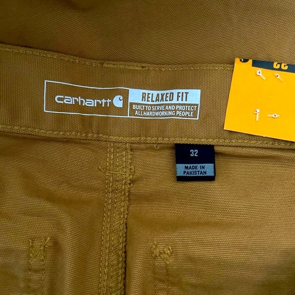 Carhartt Color Hickory Rugged Flex Relaxed Fit Canvas Work Short 10 inch Inseam - Picture 7 of 12